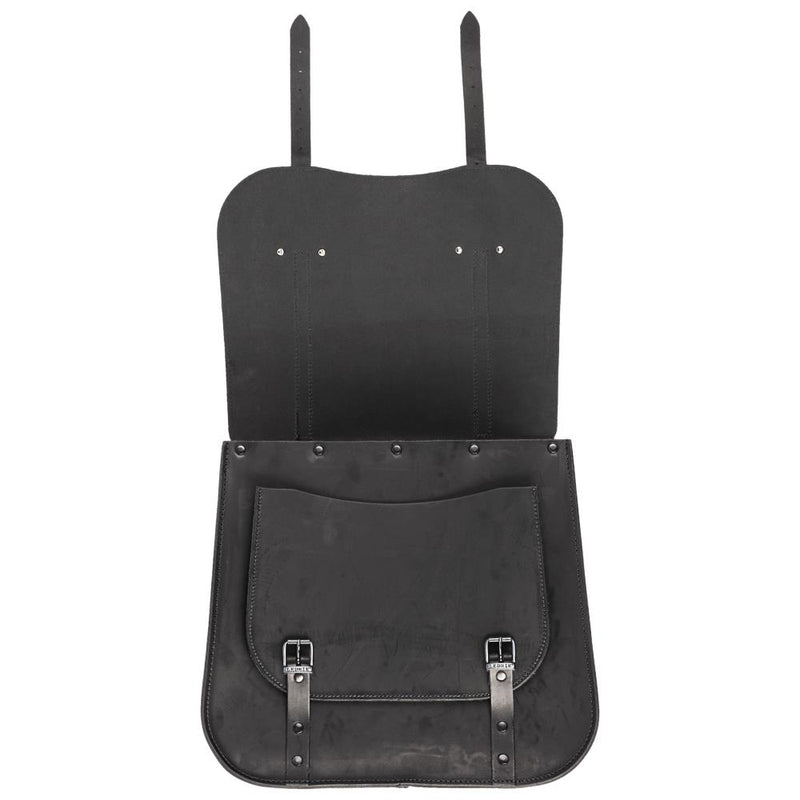 Ledrie Klassische Motorrad-Satteltasche aus Leder, 30 l