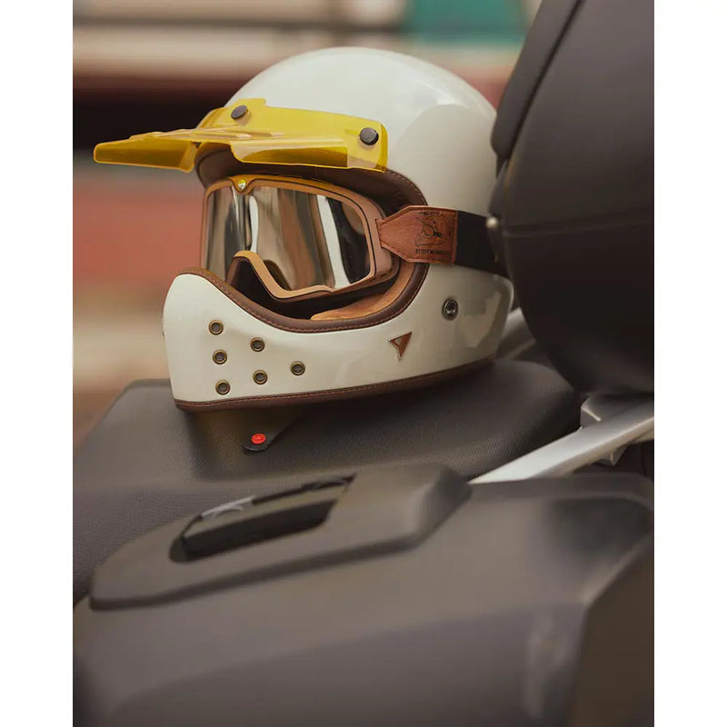 By City The Rock Retro Motocross Motorradhelm