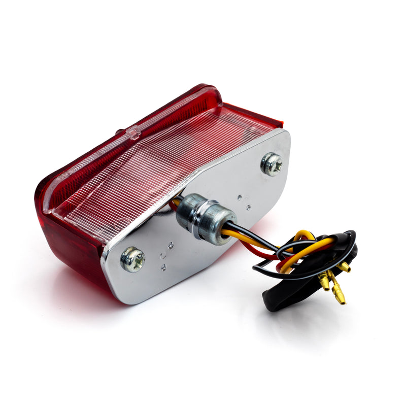 SMP Lucas Classic Motorradrücklicht Chrom