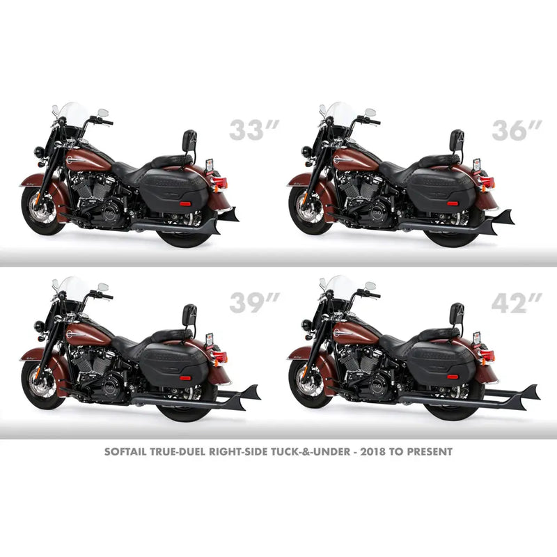 Freedom Performance Thorcat EC Approved Sharktail True Duals Auspuff für Harley