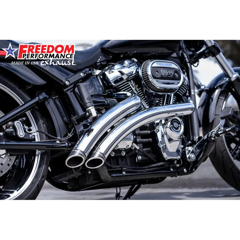 Freedom Performance Radical Radius Slash Cut Auspuff für Harley