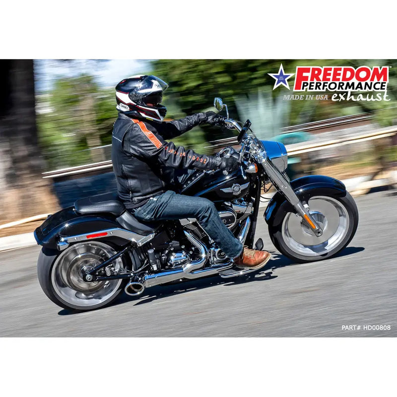 Freedom Performance Shorty Turn Out 2-into-1 Auspuff für Harley
