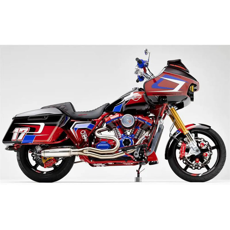 Bassani Road Rage Super Bike 2-into-1 Auspuffanlage für Harley