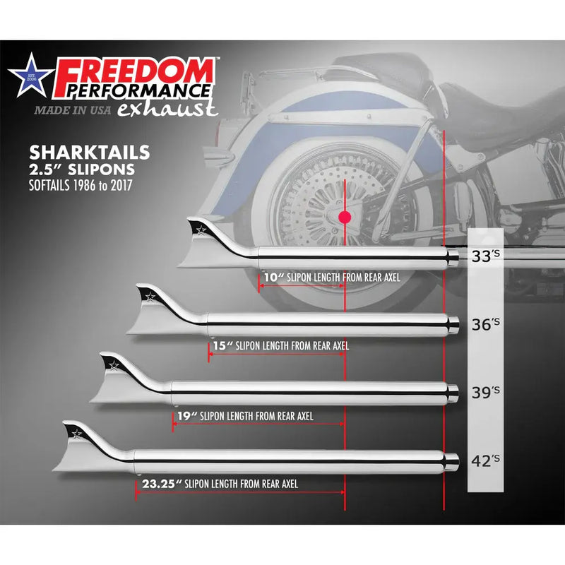 Freedom Performance Thorcat EC Approved Sharktail True Duals Auspuff für Harley