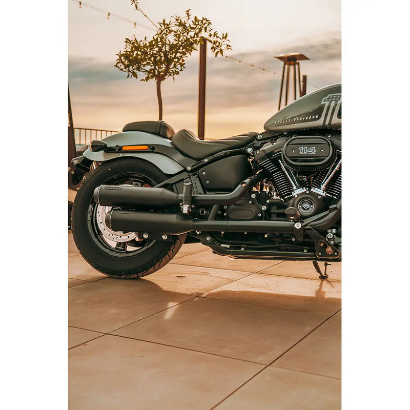 Black Duck Bombardier EC Euro Approved Slip-On Schalldämpfer für Harley