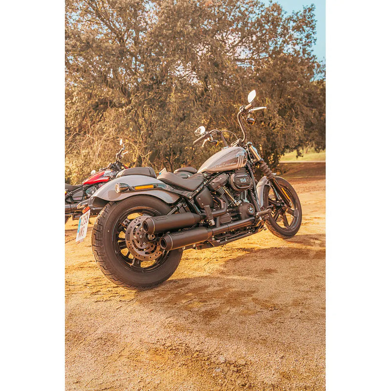 Black Duck Bombardier EC Euro Approved Slip-On Schalldämpfer für Harley