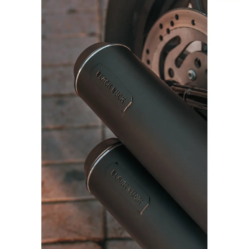 Black Duck Bombardier EC Euro Approved Slip-On Schalldämpfer für Harley