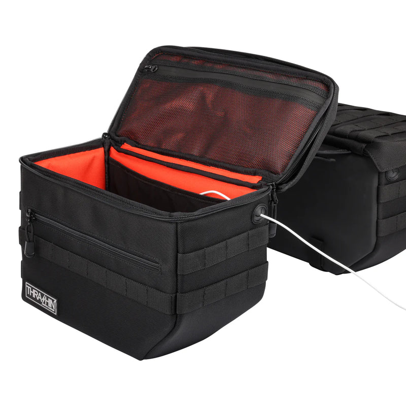 Thrashin Supply Escape 18L Überwurf-Motorrad-Satteltaschen-Set
