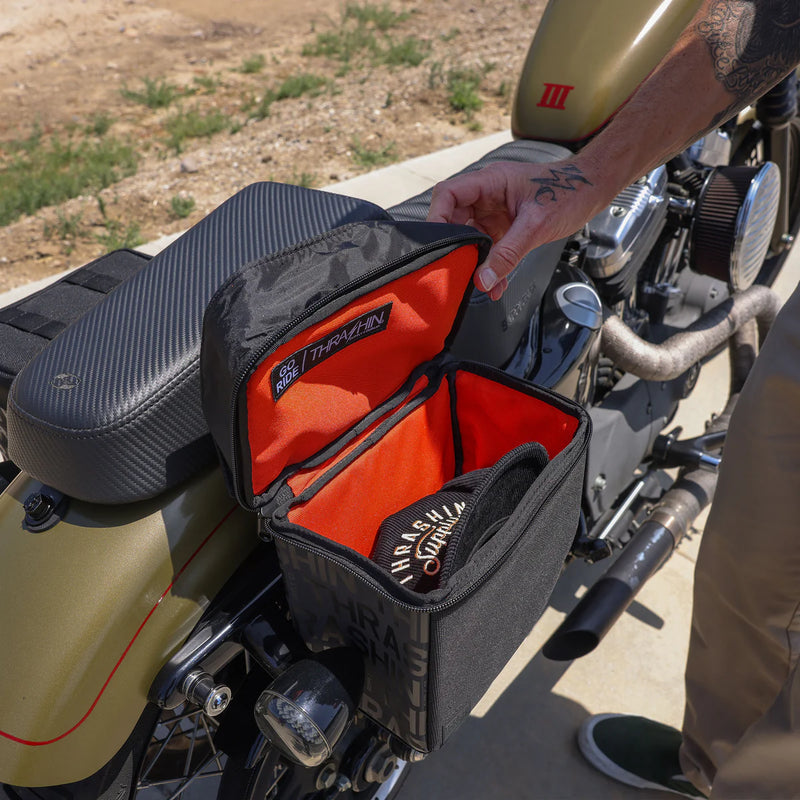 Thrashin Supply Mini Essential 8L Überwurf-Motorrad-Satteltaschen-Set