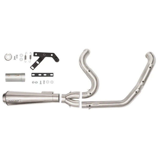 Black Duck Fighter EC Euro Approved 2-into-1 Auspuff für Harley