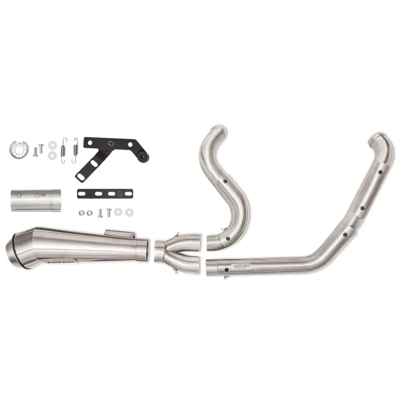 Black Duck Fighter EC Euro Approved 2-into-1 Auspuff für Harley