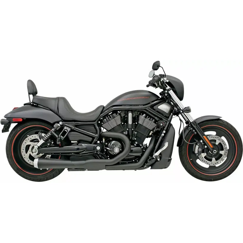 Bassani Road Rage Long Megaphone 2-into-1 Auspuffanlage für Harley