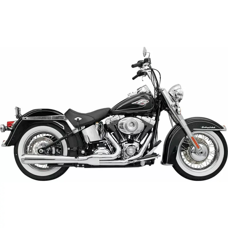 Bassani Road Rage Long Megaphone 2-into-1 Auspuffanlage für Harley