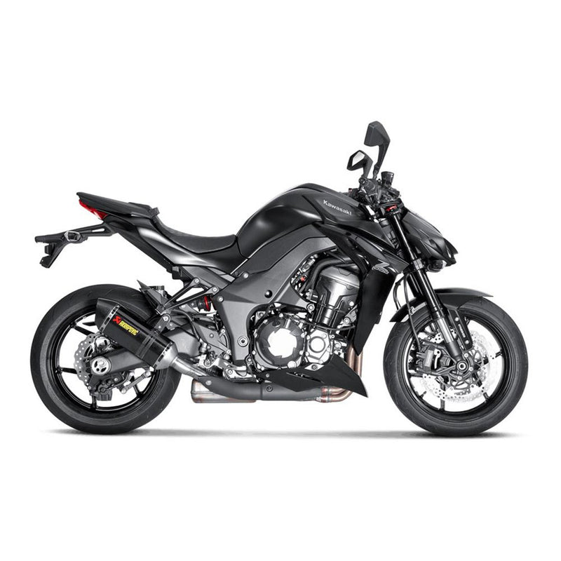 Akrapovic Slip-On Series Muffler for Kawasaki 14-20 Z1000 (Dual carbon mufflers with carbon end caps) (EC/ECE Approval) (S-K10SO18-HZC)