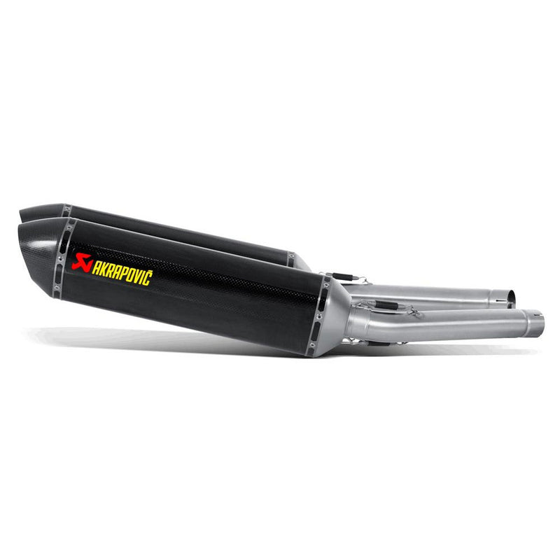 Akrapovic Slip-On Series Muffler for Suzuki 08-17 GSX-R1300 Hayabusa (Dual carbon mufflers with carbon end caps) (EC Approval) (S-S10SO12-HRC)