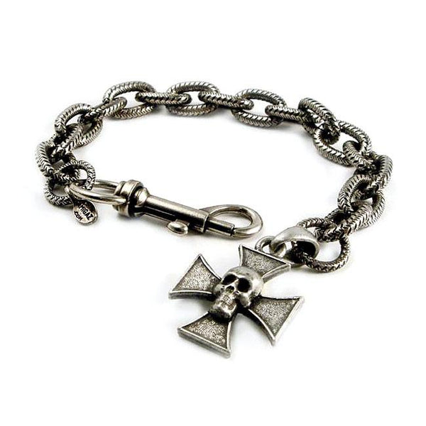 Amigaz Link Hack Bracelet Maltese Cross Skull