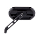 Arlen Ness Sidekick Caged Motorcycle Mirror Contrast Black / Left