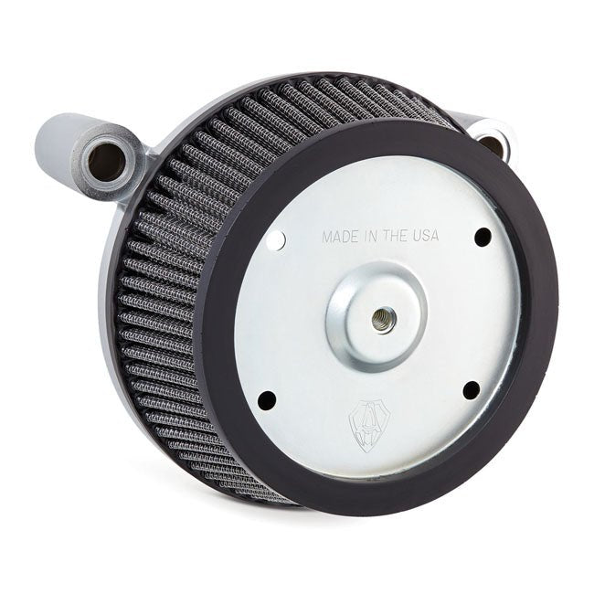 Arlen Ness Stage 1 Big Sucker Round Air Cleaner for Harley 16-22 Sportster XL Forty Eight, Seventy Two, Iron with OEM round air cleaner cover / Chrome