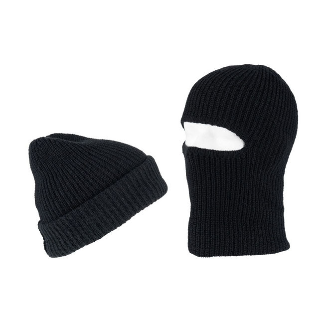 Army Surplus Balaclava Watch Cap 2in1 Black  - Customhoj