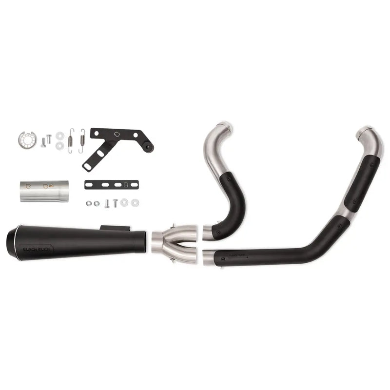 Black Duck Fighter EC Euro Approved 2-into-1 Auspuff für Harley