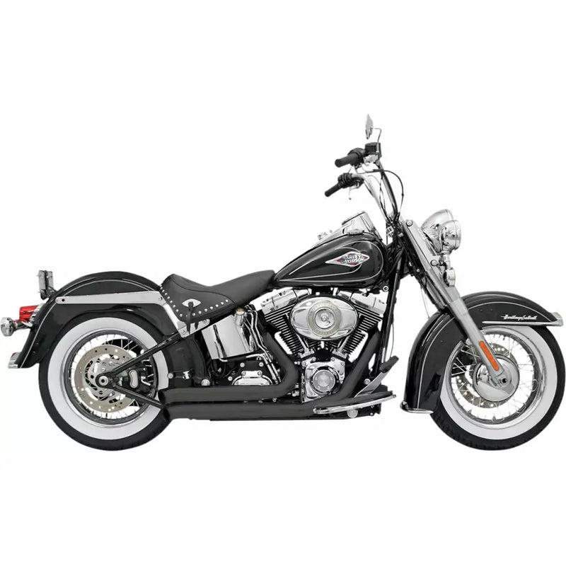 Bassani Fire Sweep Turn Out Exhaust System for Harley 86-17 Softail (excl. Breakout / CVO / Rocker) / Black  - Customhoj