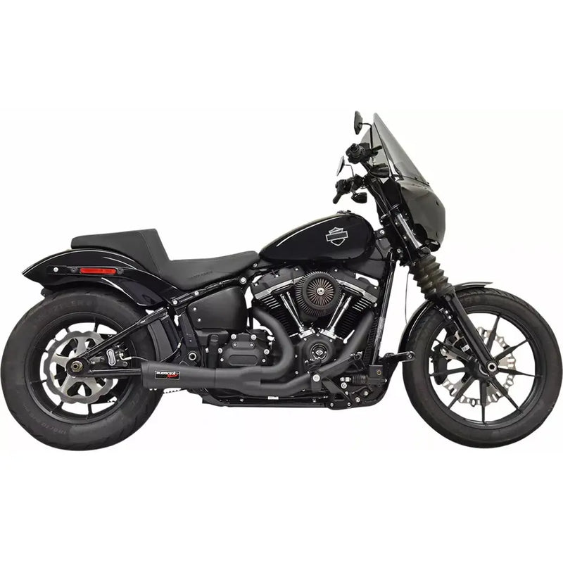Bassani The Ripper Short 2-into-1 Exhaust System for Harley 18-24 Softail Street Bob / Low Rider / Standard / Slim / Fat Bob (excl. Low Rider ST) / Black  - Customhoj