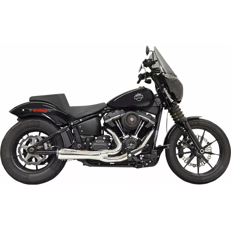 Bassani The Ripper Short 2-into-1 Exhaust System for Harley 18-24 Softail Street Bob / Low Rider / Standard / Slim / Fat Bob (excl. Low Rider ST) / Chrome  - Customhoj