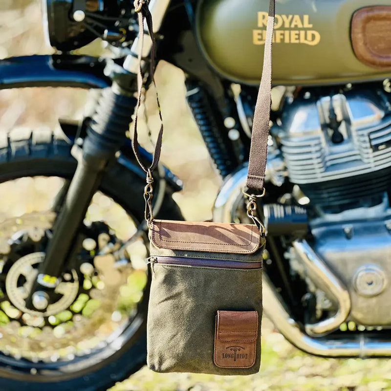 Longride Kleine Heritage Wachs-Reisetasche / Motorrad-Tankrucksack