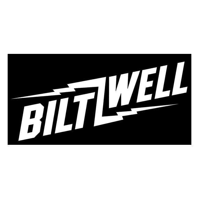 Biltwell Bolt Sticker Black 6" 6" / White