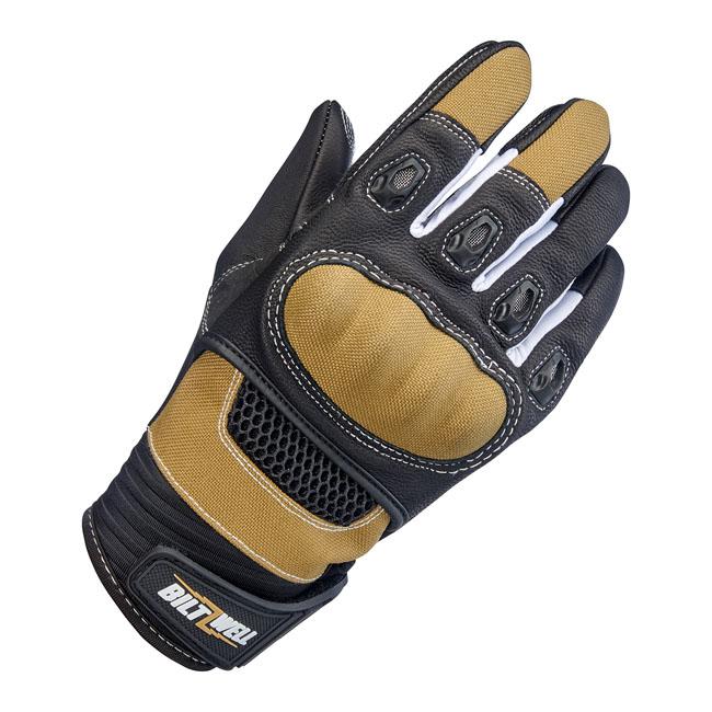 Biltwell Gloves Tan/Black / XS Biltwell Bridgeport Motorcycle Gloves Customhoj