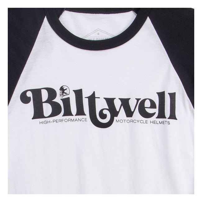 Biltwell High-Perf Raglan T-Shirt Black/White