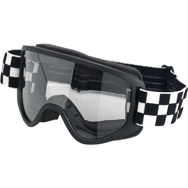 Biltwell Moto 2.0 Motorcycle Goggles Checkers  - Customhoj