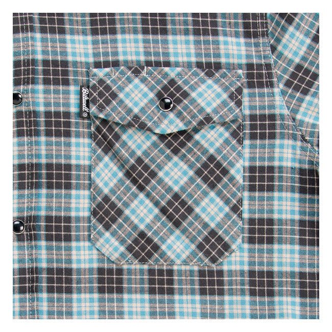 Biltwell Pacific Flannel Shirt Gray/Agave/Black