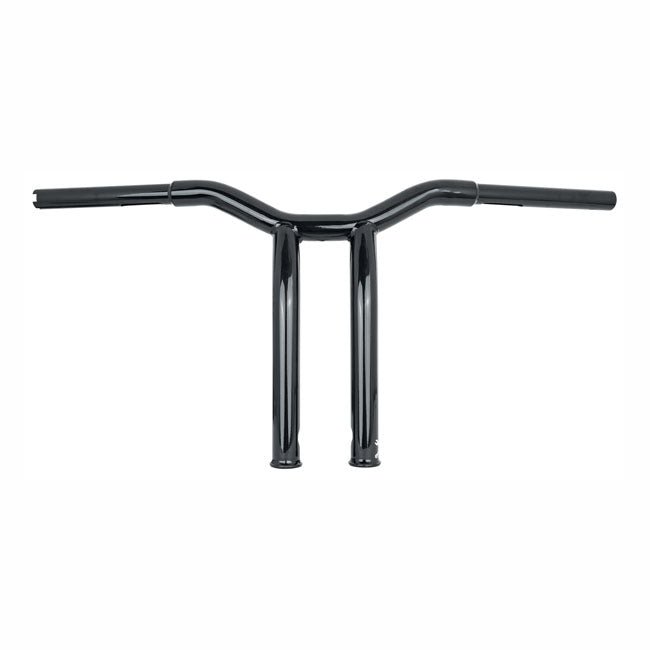 Burly Dominator Raked 1-1/4" T-Bar Handlebars 12” Rise Gloss Black