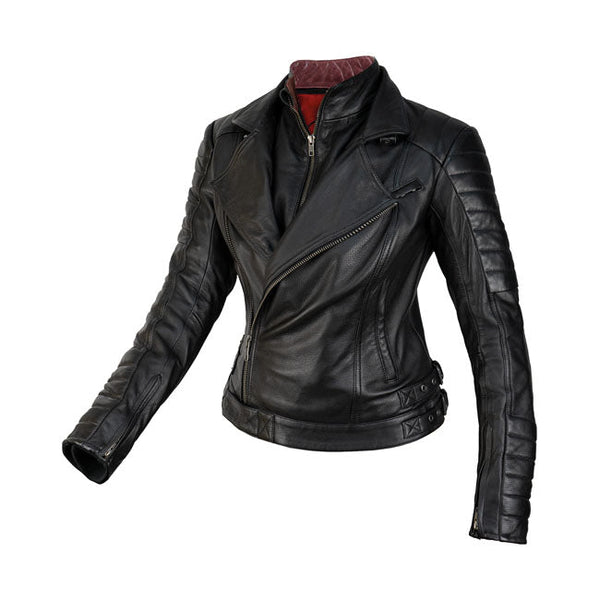 By City Queens Ladies Motorcycle Jacket Black / XS