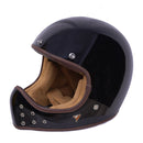 By City The Rock Retro Motocross Motorcycle Helmet Black / XS (53-54cm)  - Customhoj