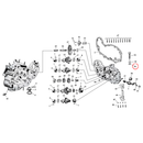 Cam Drive / Cover Parts Diagram Exploded View for Harley 45" Flathead 36) 37-73 45" SV. James, brass washer. Replaces OEM: 6156