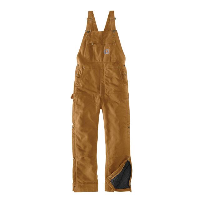 Carhartt Duck Insulated Bib Overall Brown / S