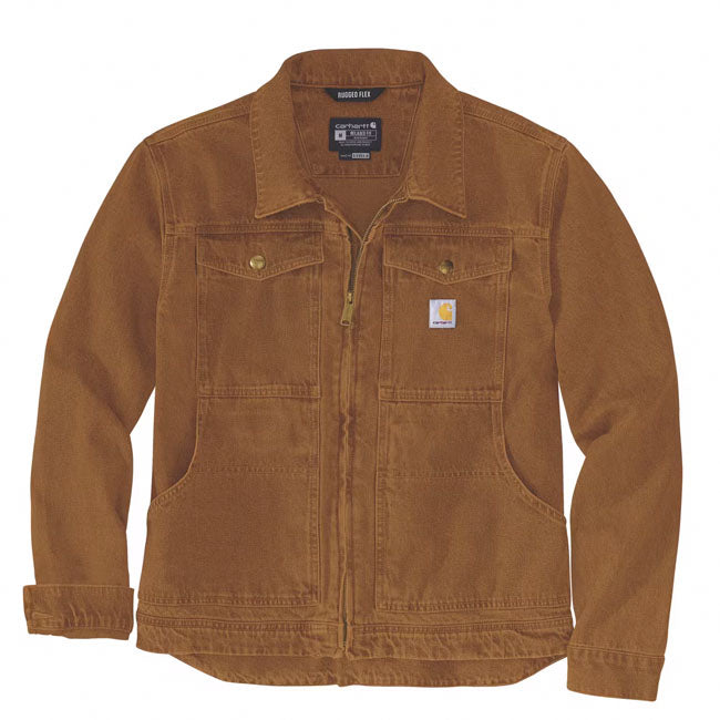 Carhartt Duck Relaxed Fit Jacket Brown / S  - Customhoj