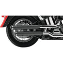 Cobra 3" Slash Cut Slip-On Mufflers for Harley 91-16 Dyna (read note) (excl. 08-16 FXDF; 10-16 FXDWG; 2016 FXDLS) / Black with chrome end caps