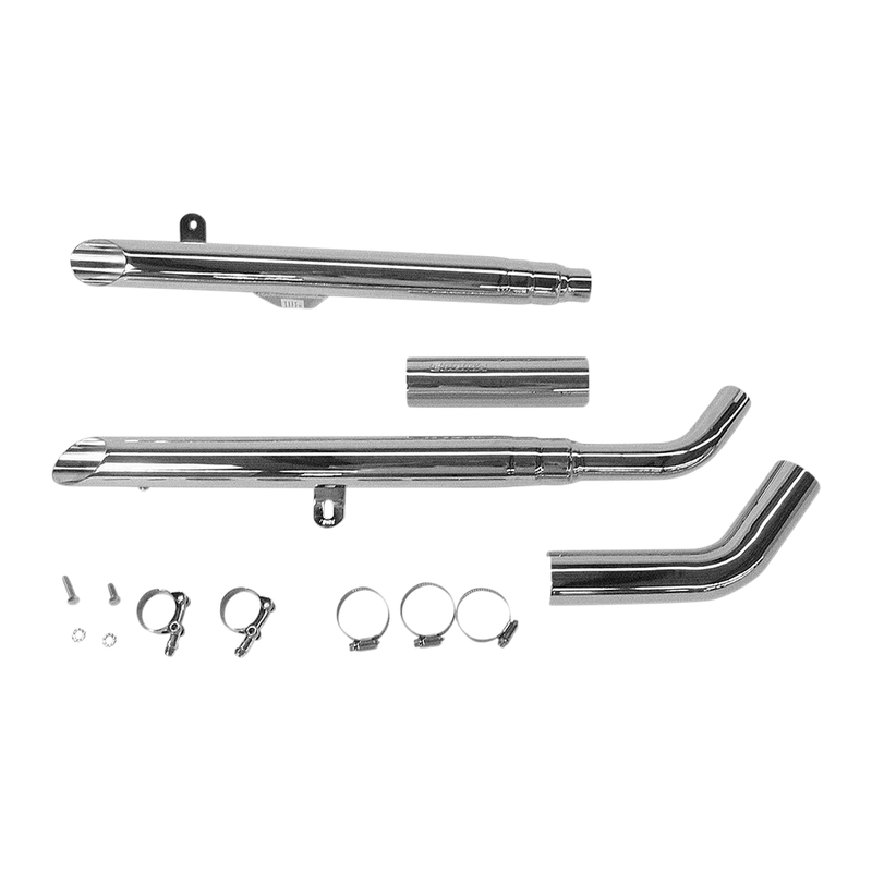 Cobra Drag Pipe Chrome Slip-On Mufflers for Suzuki 99-04 VZ800 Marauder