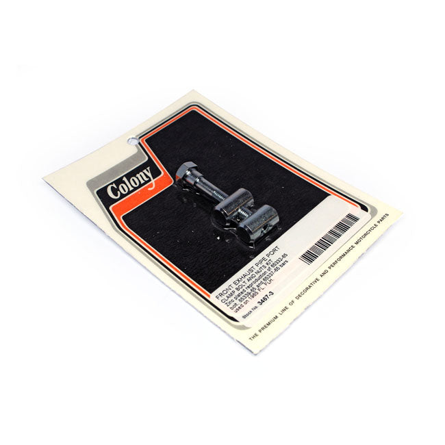 Colony Front Exhaust Pipe Clamp Bolt & Nut Kit for Harley 1965 FL Panhead  - Customhoj