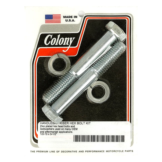 Colony Riser Bolt Set Zinc hex head / 1/2-13 / 3 1/2" (8.89cm)