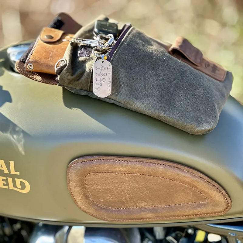 Longride Kleine Heritage Wachs-Reisetasche / Motorrad-Tankrucksack
