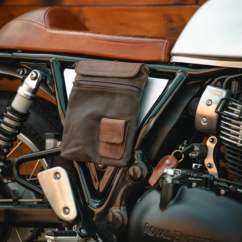 Longride Kleine Heritage Wachs-Reisetasche / Motorrad-Tankrucksack