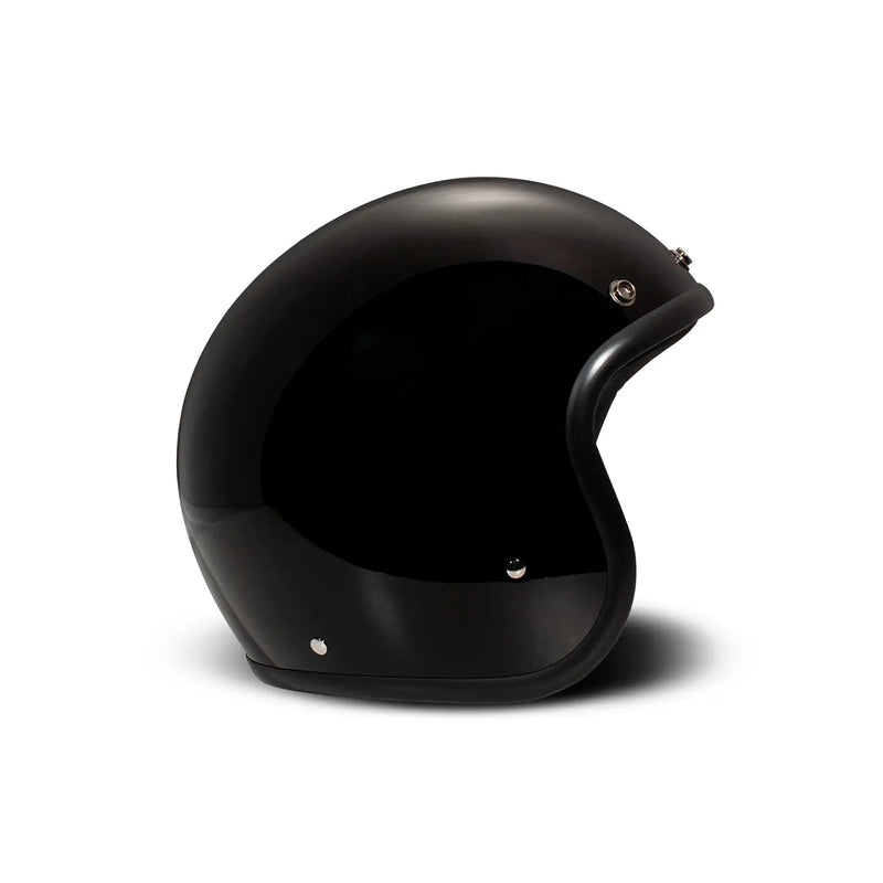 DMD Retro Classic Open Motorcycle Helmet Black / XS (54cm)  - Customhoj