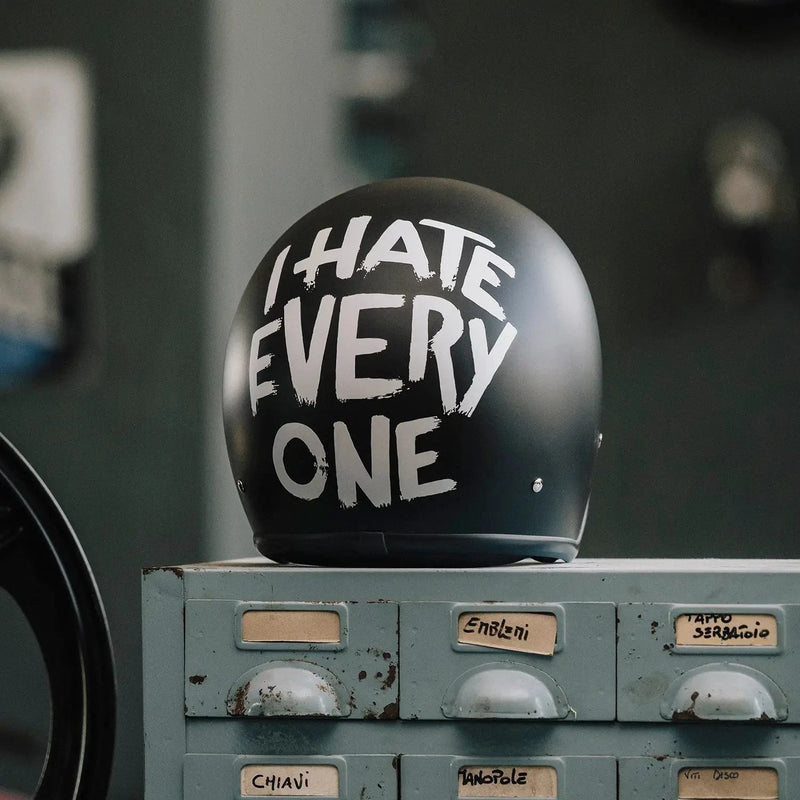 DMD Retro Graphic Open Motorcycle Helmet  - Customhoj