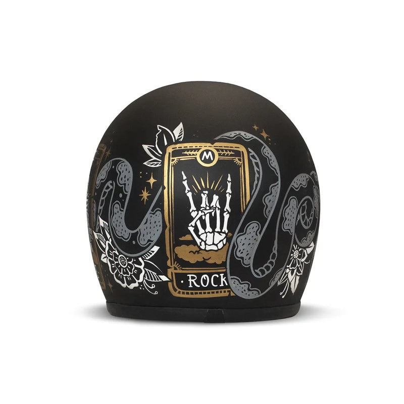 DMD Retro Graphic Open Motorcycle Helmet  - Customhoj