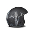 DMD Retro Graphic Open Motorcycle Helmet Ghost Rider / XS (54cm)  - Customhoj