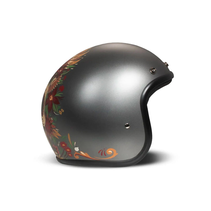 DMD Retro Graphic Open Motorcycle Helmet Skull / XS (54cm)  - Customhoj